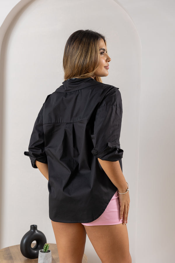 CAMISA OVERSIZE NEGRA